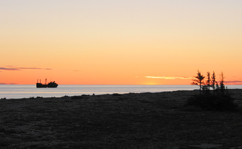 Ithica from the east at high tide