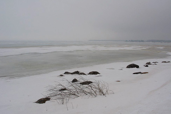 Shore and ice, Lake Winnipeg