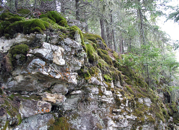 clearwater_rocks A cliff face beside Clearwater Lake