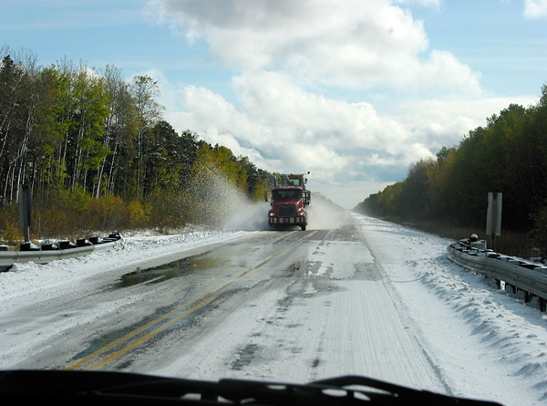 truck_snow Passing one of the Twin Creeks on the way home