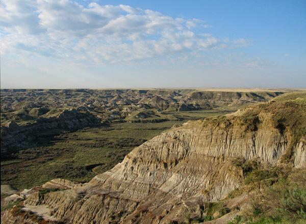 badlands_overview2 Dinosaur Provincial Park, Alberta, Cretaceous