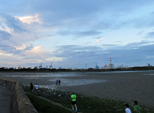 In spite of the fact that my photos largely ignore them, there were many other people along the shore that evening.