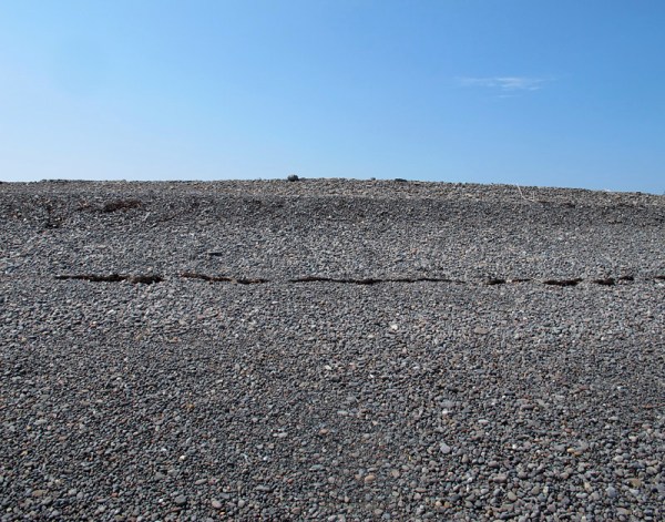 From the seaward side, the bar is quite steep and tall