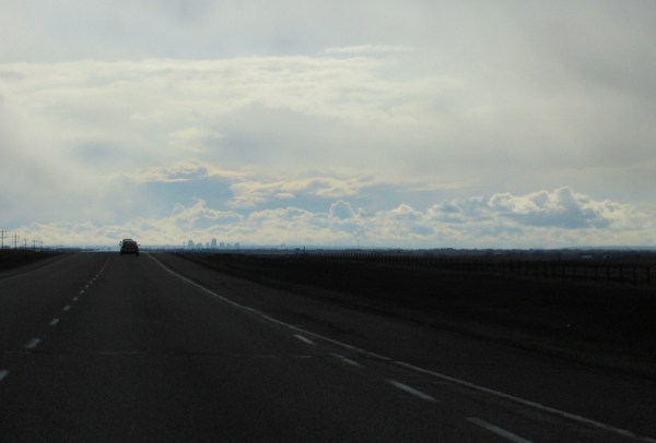 Calgary on the horizon (viewed from the east)