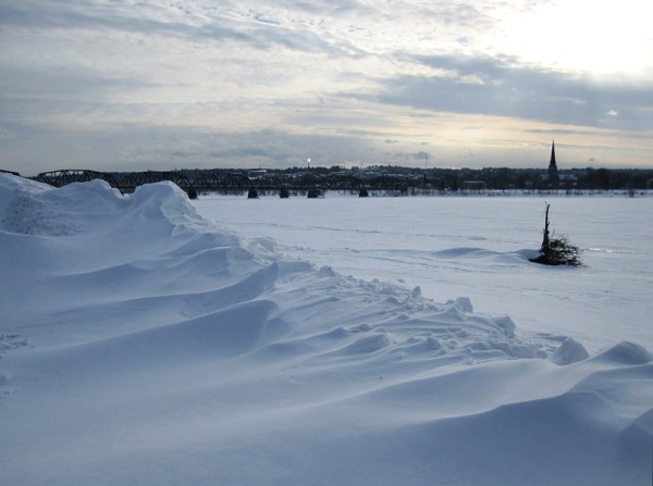 Snow on the Saint John River, Fredericton