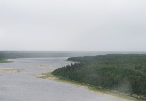 By the time we get closer to the sites, the air outside, and the windshield, are both clearer